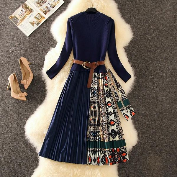 casual dresses arrival elegant knitted patchwork pleated dress fashion week women long sleeve ethnic vintage printing, Black;gray
casual dresses arrival elegant knitted patchwork pleated dress fashion week women long sleeve ethnic vintage printing, Black;gray