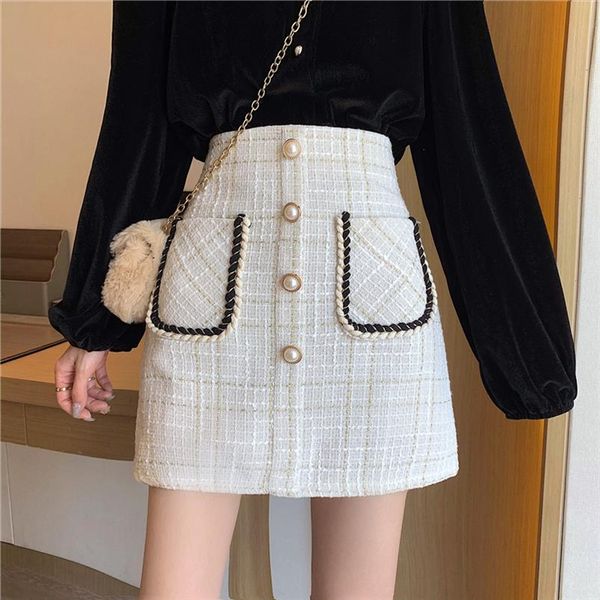 korean pockets office lady mini skirts high waist autumn tweed skirt women pearls plaid wool pencil skirts vintage 2020 x512, Black
korean pockets office lady mini skirts high waist autumn tweed skirt women pearls plaid wool pencil skirts vintage 2020 x512, Black