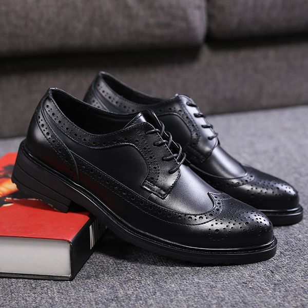 of british design casual men formal wedding dressed in cow leather brogue shoes toe bullock shoe gentleman zapatos man 2wwk, Black
of british design casual men formal wedding dressed in cow leather brogue shoes toe bullock shoe gentleman zapatos man 2wwk, Black