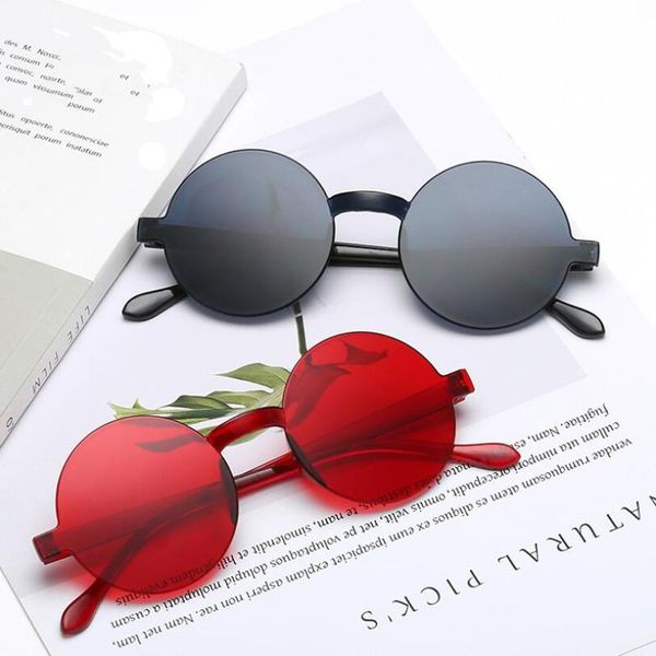 sunglasses candy color round women vintage rimless red yellow glasses one piece lens trensparent sun men female, White;black
sunglasses candy color round women vintage rimless red yellow glasses one piece lens trensparent sun men female, White;black