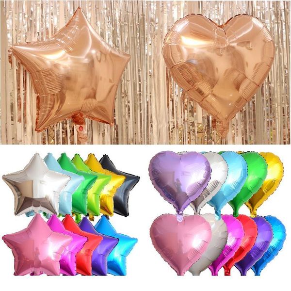 new 18-inch rose gold star and heart aluminum balloon children's birthday party bride and groom wedding decoration foil jllhml 
new 18-inch rose gold star and heart aluminum balloon children's birthday party bride and groom wedding decoration foil jllhml