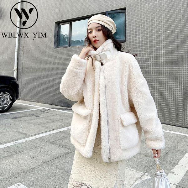 women's fur & faux winter coat women loose fashion lamb wool jacket thick warm overcoat female pocket lapel plush coats, Black
women's fur & faux winter coat women loose fashion lamb wool jacket thick warm overcoat female pocket lapel plush coats, Black