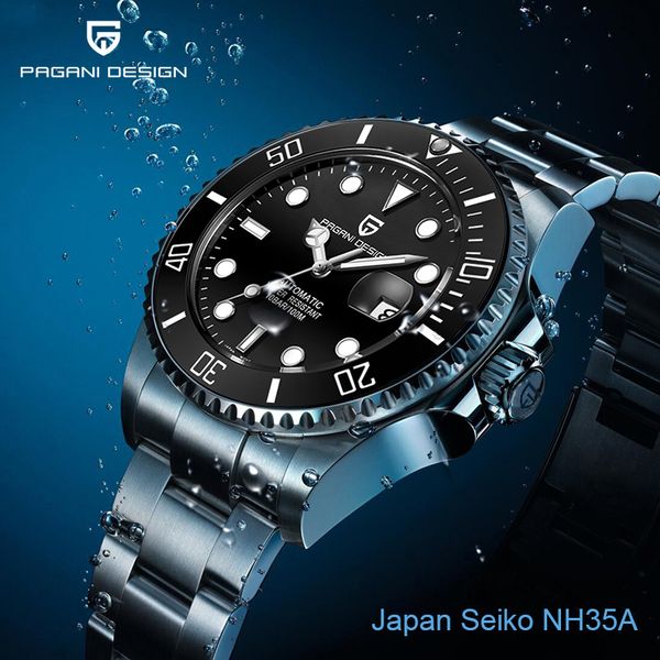pagani design 1639 automatic watch men luxury mechanical wristwatch stainless steel watertproof fashion watch reloj hombres, Slivery;brown
pagani design 1639 automatic watch men luxury mechanical wristwatch stainless steel watertproof fashion watch reloj hombres, Slivery;brown