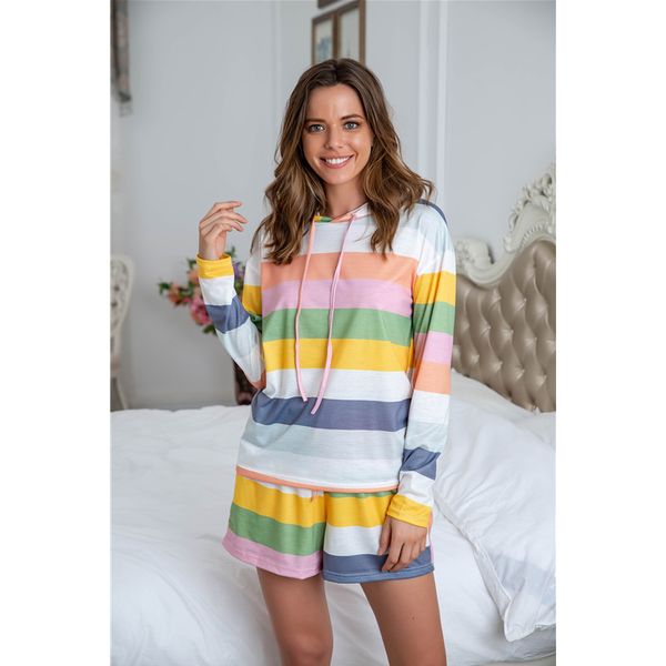 2020 fashion women sleepwear new arrival ladies home wear two pieces striped printed long sleeve hoodies + short pajamas plus size, Black;red
2020 fashion women sleepwear new arrival ladies home wear two pieces striped printed long sleeve hoodies + short pajamas plus size, Black;red
