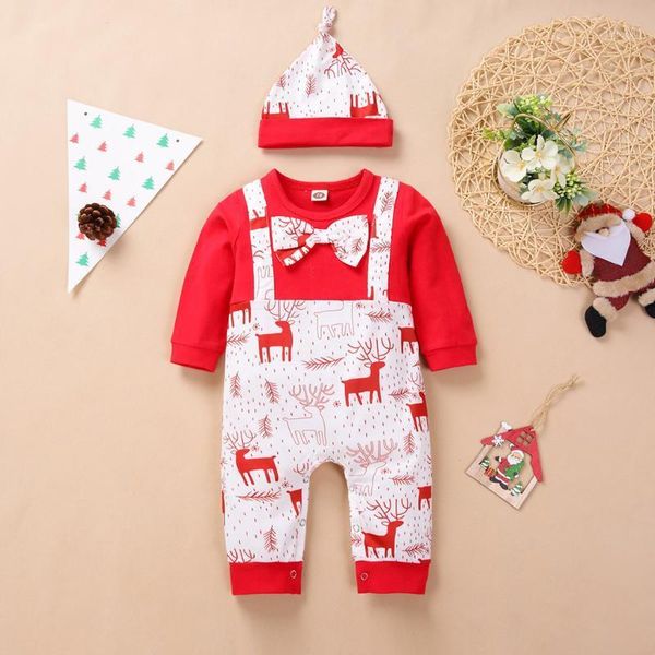 newborn baby girl clothes boys christmas deer print bowknot romper long sleeve jumpsuit+hat set bebes 3m-18m1, White
newborn baby girl clothes boys christmas deer print bowknot romper long sleeve jumpsuit+hat set bebes 3m-18m1, White