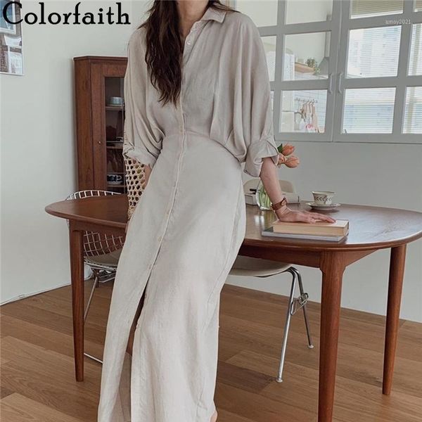 casual dresses colorfaith 2021 women's summer shirt high waist bat sleeve oversize single breasted lace up long dress dr9311, Black;gray
casual dresses colorfaith 2021 women's summer shirt high waist bat sleeve oversize single breasted lace up long dress dr9311, Black;gray