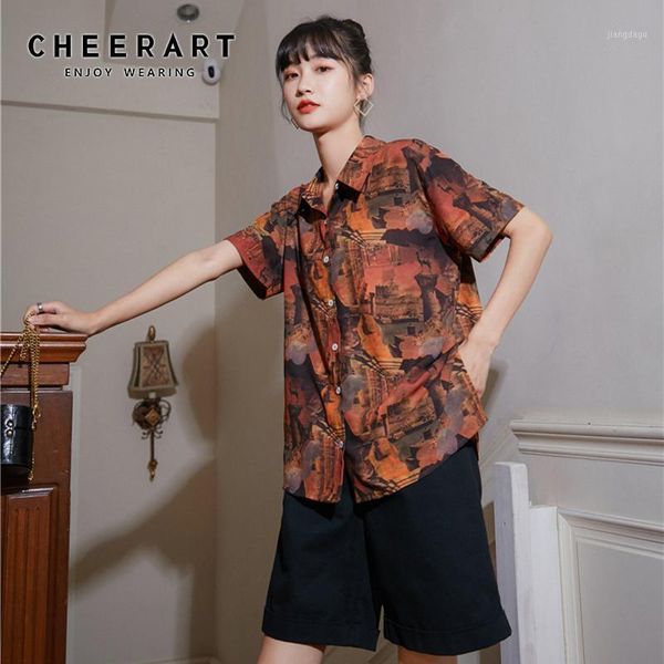 cheerart metropolitan art print blosue vintage floral short sleeve blouse women button down shirt summer r 20201, White
cheerart metropolitan art print blosue vintage floral short sleeve blouse women button down shirt summer r 20201, White