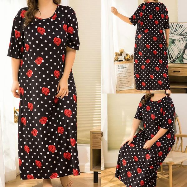 women's sleepwear plus size sleep dress flowers printed warm home nightdress loose casual loungewear service suit 4xl, Black;red
women's sleepwear plus size sleep dress flowers printed warm home nightdress loose casual loungewear service suit 4xl, Black;red