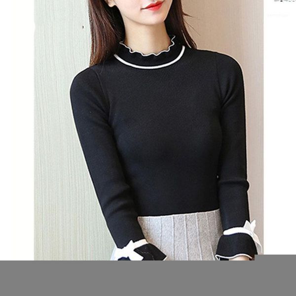 women's sweaters women long sleeve pullover sweater autumn solid color bottoming fashion flare stand collar1, White;black
women's sweaters women long sleeve pullover sweater autumn solid color bottoming fashion flare stand collar1, White;black