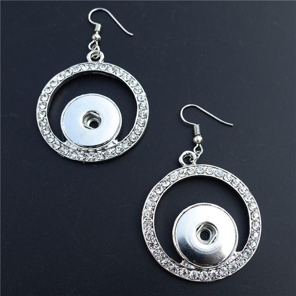 Crystal Rhinestone Round Circle Metal 18mm Snap Buttons Earrings Fashion Women Jewelry, Silver
Crystal Rhinestone Round Circle Metal 18mm Snap Buttons Earrings Fashion Women Jewelry, Silver