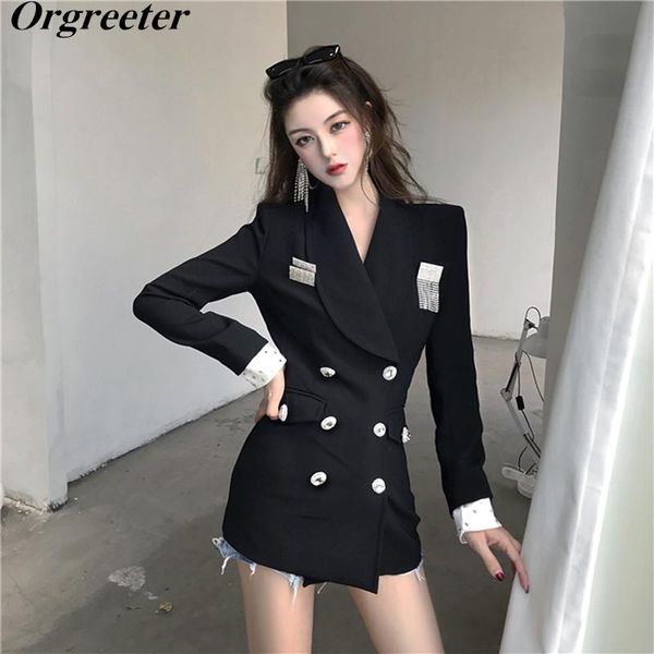 celebrity the same paragraph spring fall women blazer coat black crystal buckle slim double-breasted runway style blue coat s-xl, Tan;black
celebrity the same paragraph spring fall women blazer coat black crystal buckle slim double-breasted runway style blue coat s-xl, Tan;black
