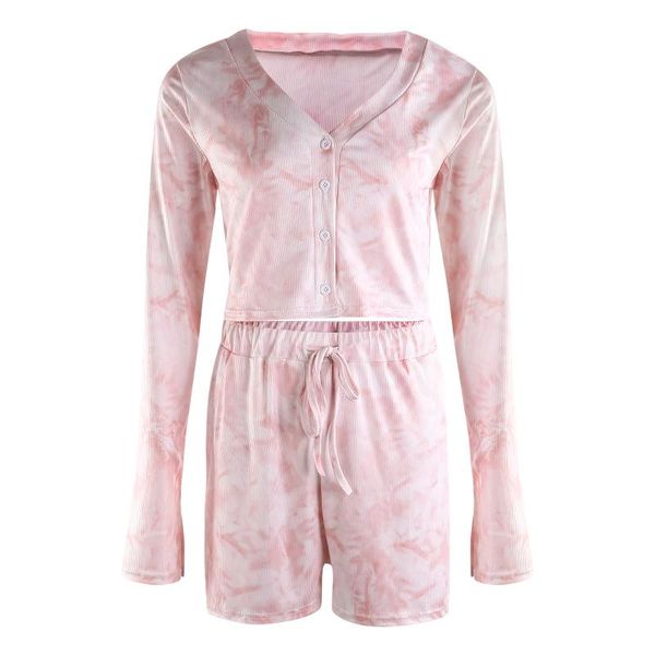 fashion tie dye lounge wear v-neck shorts lounge set ladies 2 piece set long sleeve tracksuit women and lace-up pants, Gray
fashion tie dye lounge wear v-neck shorts lounge set ladies 2 piece set long sleeve tracksuit women and lace-up pants, Gray