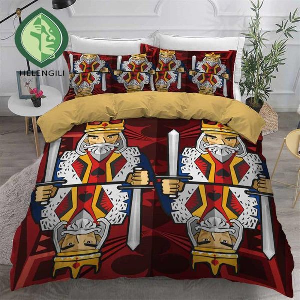 helengili 3d bedding set playing cards print duvet cover set bedclothes with pillowcase bed home textiles #pk38
helengili 3d bedding set playing cards print duvet cover set bedclothes with pillowcase bed home textiles #pk38