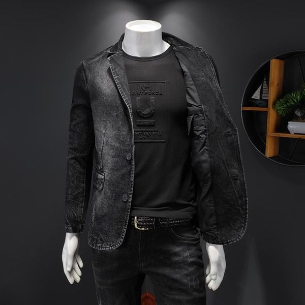 men's cotton jacket denim suit pocket casual gray spring and autumn slim fit denim suit jacket, Black;brown
men's cotton jacket denim suit pocket casual gray spring and autumn slim fit denim suit jacket, Black;brown