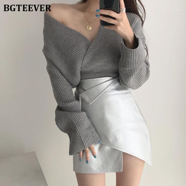 bgteever winter female chic fashion v-neck pullover jumpers full sleeve cross warm knit women knitted sweaters 20191, White;black
bgteever winter female chic fashion v-neck pullover jumpers full sleeve cross warm knit women knitted sweaters 20191, White;black