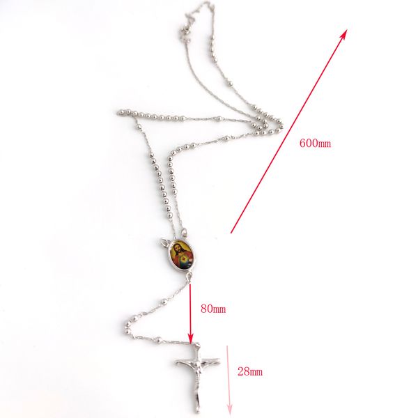 loyal mens cool 24 k fine solid white gold gf cross crucifix jesus pendant head rosary beads chain necklace 24inch 10 cm long, Silver
loyal mens cool 24 k fine solid white gold gf cross crucifix jesus pendant head rosary beads chain necklace 24inch 10 cm long, Silver