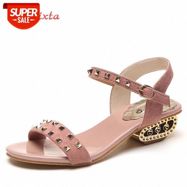 aphixta shoes women sandals rivets shoes elegant summer open toe flip flops buckle sandalias mujer large size 41 #go4h, Black
aphixta shoes women sandals rivets shoes elegant summer open toe flip flops buckle sandalias mujer large size 41 #go4h, Black