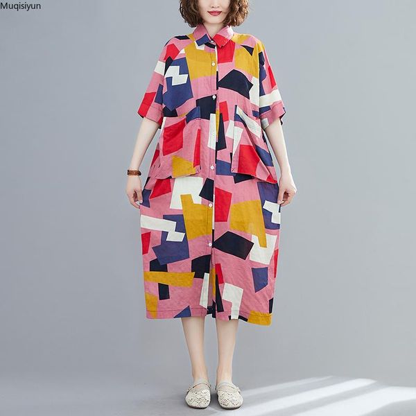 plus size summer women shirt dress sundress print patchwork fashion lady vestidos loose pockets button cardigan clothing s3268, White
plus size summer women shirt dress sundress print patchwork fashion lady vestidos loose pockets button cardigan clothing s3268, White