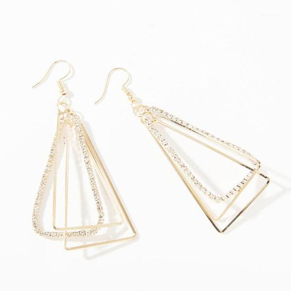 fashion earrings for women girls 2021 new geometric three-dimensional triangular metal zircon ewelry 3.111, Golden
fashion earrings for women girls 2021 new geometric three-dimensional triangular metal zircon ewelry 3.111, Golden