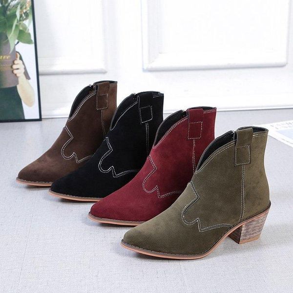 boots fall plus size suede short fashionable comfortable european american women's solid color pointed toe thick heel shoe, Black
boots fall plus size suede short fashionable comfortable european american women's solid color pointed toe thick heel shoe, Black