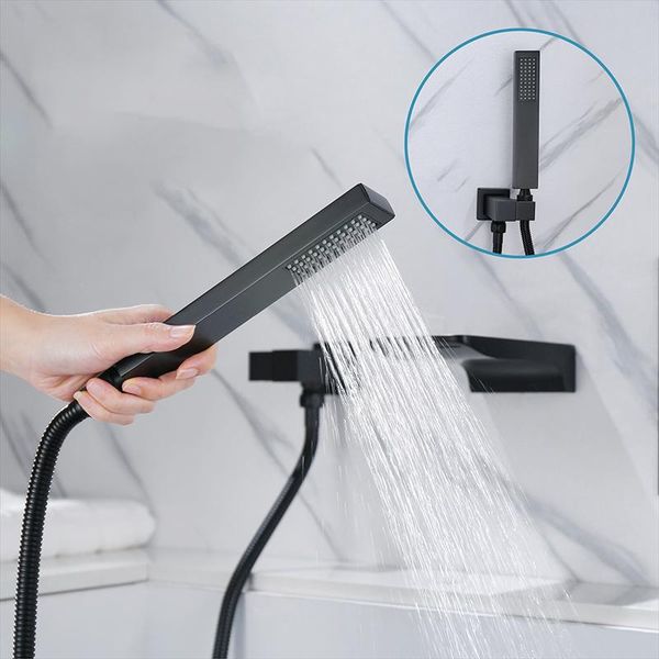 black chrome brass bathtub faucet wall or deck mounted 3pcs waterfall bathtub faucet mixed taps with brass hand shower wmtlya
black chrome brass bathtub faucet wall or deck mounted 3pcs waterfall bathtub faucet mixed taps with brass hand shower wmtlya
