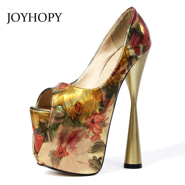 joyhopy summer 19cm thick heels platform women pumps patent leather printing peep toe high heels plus size 34- 43 shoes wp1082, Black
joyhopy summer 19cm thick heels platform women pumps patent leather printing peep toe high heels plus size 34- 43 shoes wp1082, Black