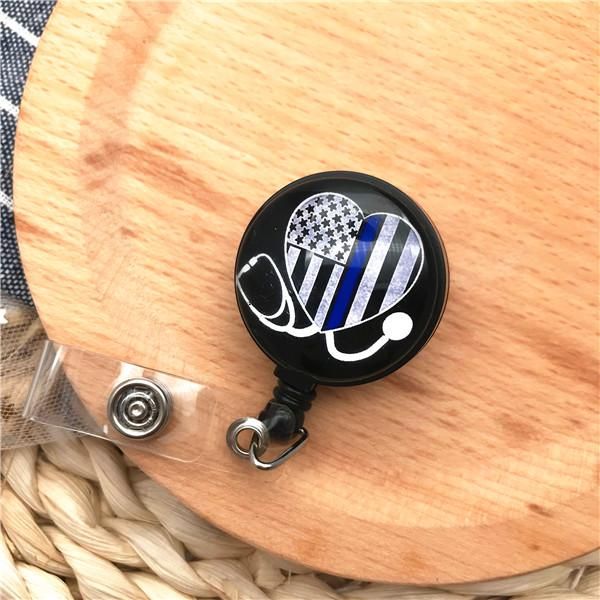 1 шт. держатель сердца стетоскоп убирающийся держатель значков с аллигатором клип медсестра значок катушки на имя карты значок держатель офи