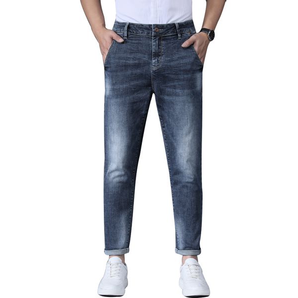 classic modal comfortable cotton thin straight jeans luxury business casual brand clothing men's denim jeans q0105, Black;white 
classic modal comfortable cotton thin straight jeans luxury business casual brand clothing men's denim jeans q0105, Black;white