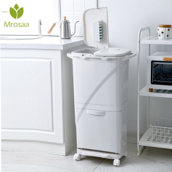kitchen press can sorting trash household dry and wet separation waste pedal classification rubbish bin with wheel q1201
kitchen press can sorting trash household dry and wet separation waste pedal classification rubbish bin with wheel q1201