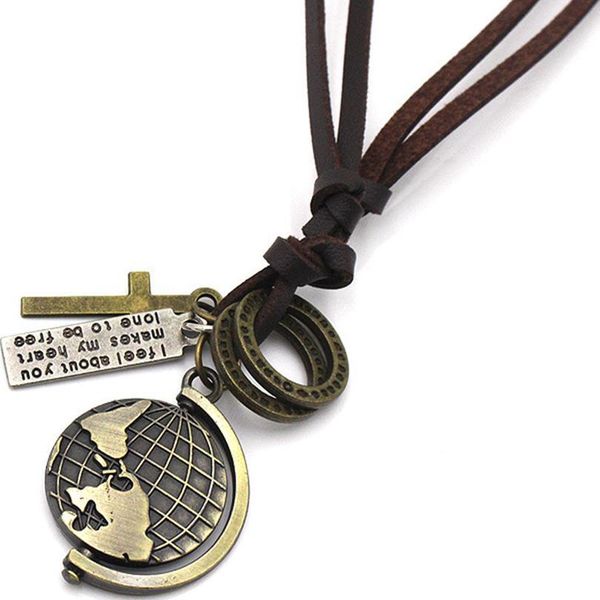 vintage rotatable globe pendant punk women jewelry statement necklaces & pendants kolye long leather necklace colli qylbmg, Black
vintage rotatable globe pendant punk women jewelry statement necklaces & pendants kolye long leather necklace colli qylbmg, Black