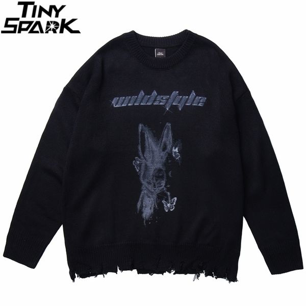 men hip hop sweater pullover streetwear butterfly print knitted sweater retro vintage autumn ripped sweaters dark style 201104, White;black
men hip hop sweater pullover streetwear butterfly print knitted sweater retro vintage autumn ripped sweaters dark style 201104, White;black