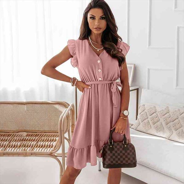 elegant office ladies summer dress casual v-neck ruffle button mini dresses for woman fashion party clothes robe femme red, Black;gray
elegant office ladies summer dress casual v-neck ruffle button mini dresses for woman fashion party clothes robe femme red, Black;gray