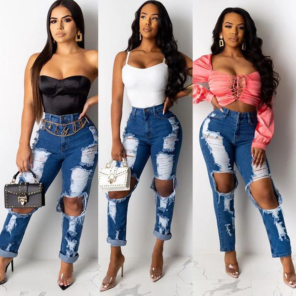 women's jeans high waist slim autumn winter women casual blue denim streetwear ripped hole trousers lady fashion straight pants 2021
women's jeans high waist slim autumn winter women casual blue denim streetwear ripped hole trousers lady fashion straight pants 2021