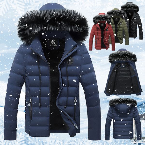 fashion soild color parka coat men jacket winter new thicken warm casual down parka men windbreaker cotton padded outerwear 201123, Black
fashion soild color parka coat men jacket winter new thicken warm casual down parka men windbreaker cotton padded outerwear 201123, Black