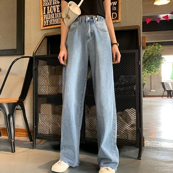 2021 new summer high waist long leg women's brim pants-5xl plus size drape thin korean feel casual style scrubbing straight jeans k1 rs, Blue
2021 new summer high waist long leg women's brim pants-5xl plus size drape thin korean feel casual style scrubbing straight jeans k1 rs, Blue