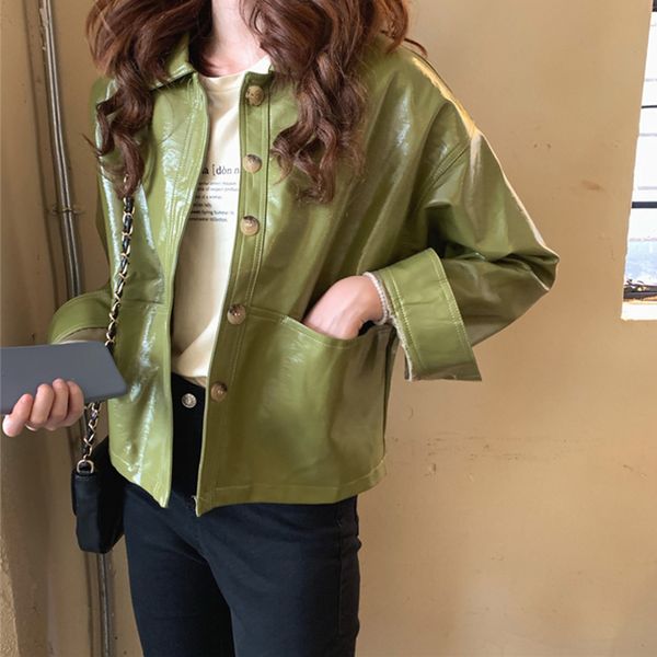 2021 new fall winter women's jackets pockets outerwear fashionable faux leather wild short lady jk1318 d3f2, Black
2021 new fall winter women's jackets pockets outerwear fashionable faux leather wild short lady jk1318 d3f2, Black