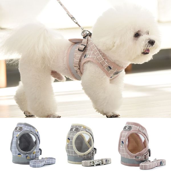 dog harness reflective puppy kitten collars breathable mesh vest adjustable small dog cat vest harnesses leash pug pet supplies
dog harness reflective puppy kitten collars breathable mesh vest adjustable small dog cat vest harnesses leash pug pet supplies