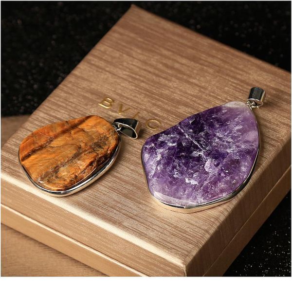 1pc natural ore pendant with amethyst jasper tiger eye stone crystal point giving the necklace meditation healing cryst qyldqq, Black
1pc natural ore pendant with amethyst jasper tiger eye stone crystal point giving the necklace meditation healing cryst qyldqq, Black