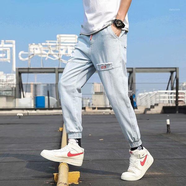 wholesale brand ankle length jeans men's loose korean elastic waist autumn and winter new beam feet tooling feet harem pants1, Blue
wholesale brand ankle length jeans men's loose korean elastic waist autumn and winter new beam feet tooling feet harem pants1, Blue
