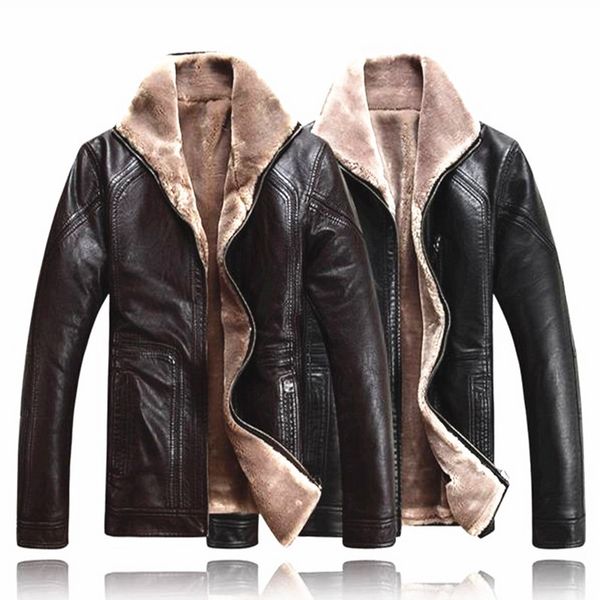 men's sells winter thick sheep's casual clothing gathering leather cargo jacket 8poo, Black;brown
men's sells winter thick sheep's casual clothing gathering leather cargo jacket 8poo, Black;brown