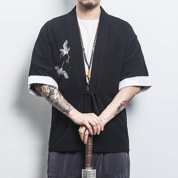 2019 summer mens coat kimono cardigan coat japan vintage windbreaker patchwork male jackets clothes1, Black;brown
2019 summer mens coat kimono cardigan coat japan vintage windbreaker patchwork male jackets clothes1, Black;brown