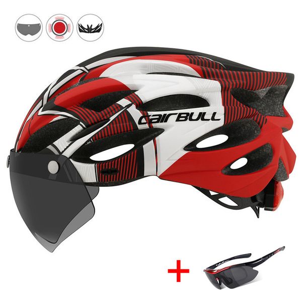 men women mtb bicycle tt lens outdoor racing cycling with visor & sunglasses road mountain bike helmet, White;black
men women mtb bicycle tt lens outdoor racing cycling with visor & sunglasses road mountain bike helmet, White;black
