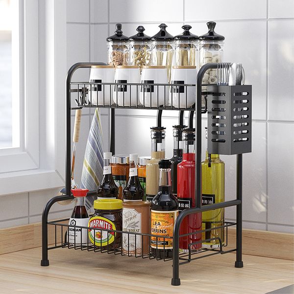 2-tier spice rack, stainless steel multi-functional kitchen storage rack, counterstorage shelf, suitable for kitchen bathroom storage
2-tier spice rack, stainless steel multi-functional kitchen storage rack, counterstorage shelf, suitable for kitchen bathroom storage