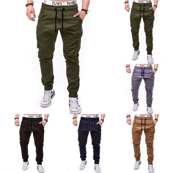 new style men's fashion solid color side pockets tethered belt casual footwear casual trousers, Black
new style men's fashion solid color side pockets tethered belt casual footwear casual trousers, Black