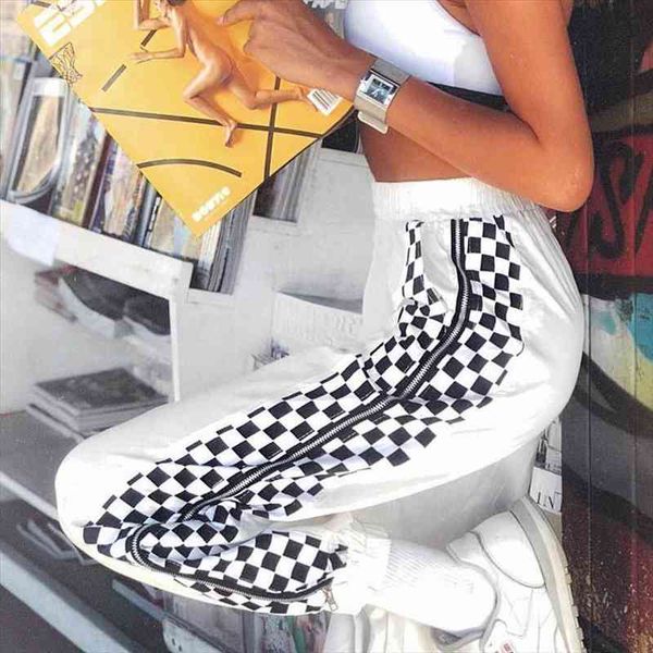 harajuku checkerboard harem plaid side button jogger pants streetwear white casual highwaist trousers ladies sweatpants, Black;white
harajuku checkerboard harem plaid side button jogger pants streetwear white casual highwaist trousers ladies sweatpants, Black;white