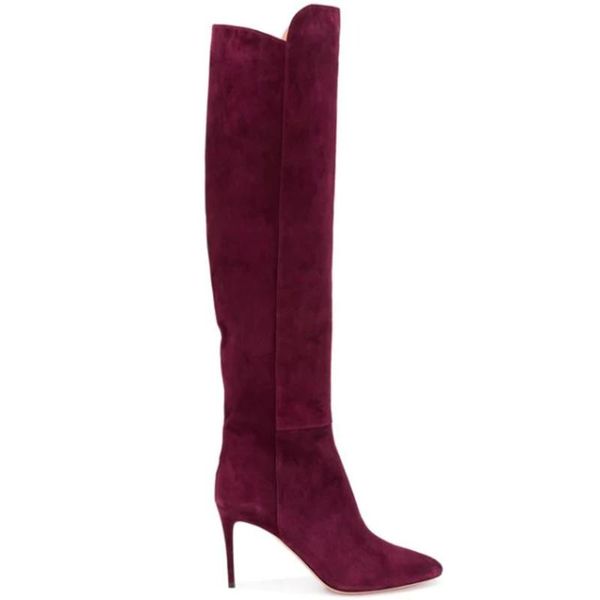 winter suede women over the knee boots stilettos fashion ladies hhigh heel shoes pointed toe solid woman thigh high boots, Black
winter suede women over the knee boots stilettos fashion ladies hhigh heel shoes pointed toe solid woman thigh high boots, Black