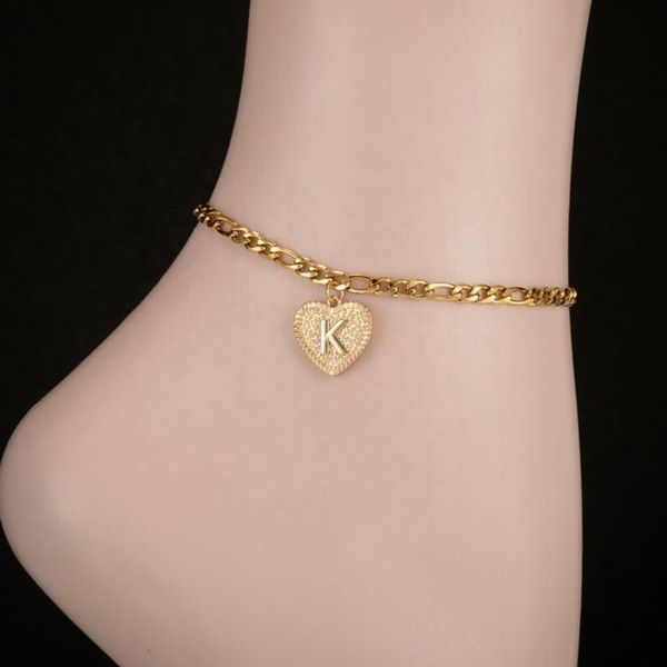2020 fashion new design stainless steel heart charm anklet gold plated initial letter anklet, Red;blue
2020 fashion new design stainless steel heart charm anklet gold plated initial letter anklet, Red;blue