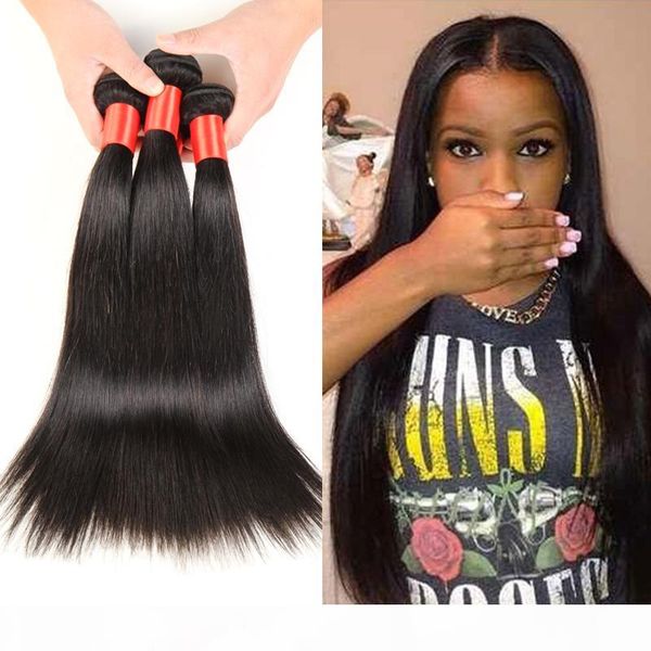 12-30 inch brazilian straight hair grade 7a natural color wet and wavy human hair unprocessed brazilian hair bundles dyeable 3 4pcs lot, Black
12-30 inch brazilian straight hair grade 7a natural color wet and wavy human hair unprocessed brazilian hair bundles dyeable 3 4pcs lot, Black