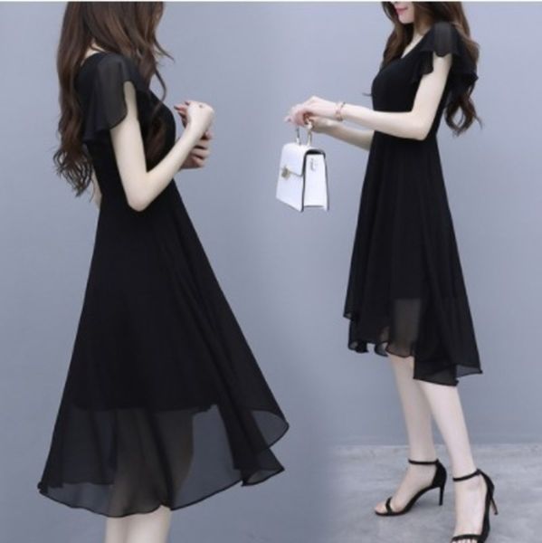 of 2020 style summer french new minority first love dress with fairy temperament, Black;gray
of 2020 style summer french new minority first love dress with fairy temperament, Black;gray