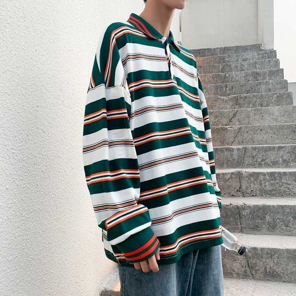 men shirt men's casual cotton male oversized tees 2020 autumn long sleeve turn-down collar loose polo shirts, White;black
men shirt men's casual cotton male oversized tees 2020 autumn long sleeve turn-down collar loose polo shirts, White;black